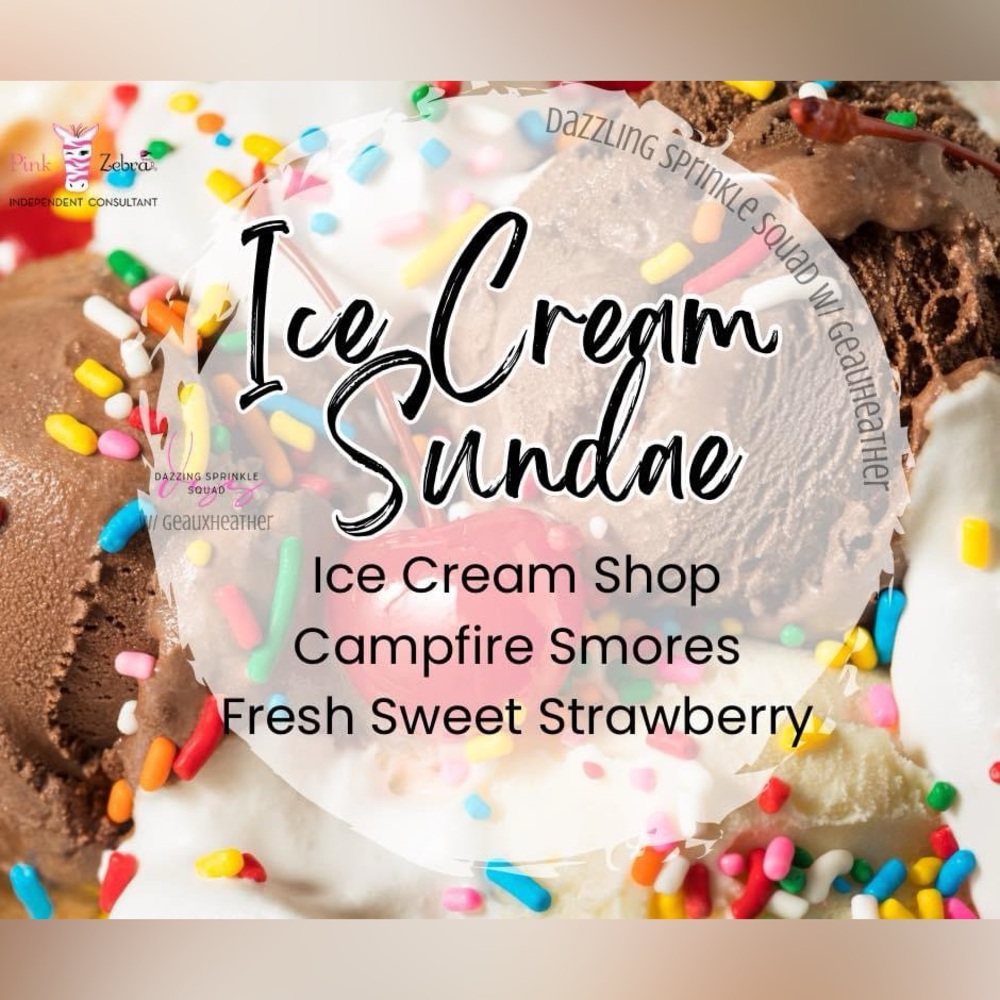 Pink Zebra Ice Cream Sundae Sprinkles